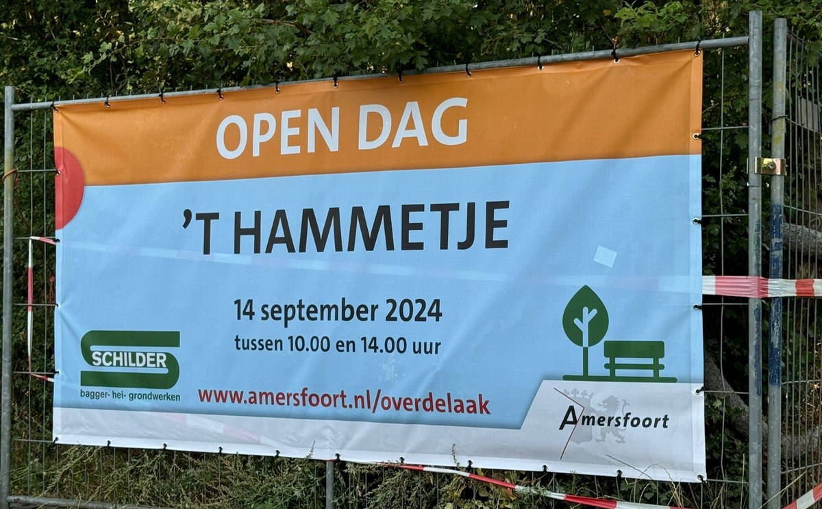 Spandoek Open dag 't Hammetje 14 september 2024 tussen 10.00 en 14.00 uur