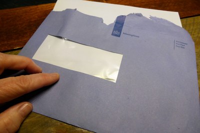 Brief in envelop van de Belastingdienst